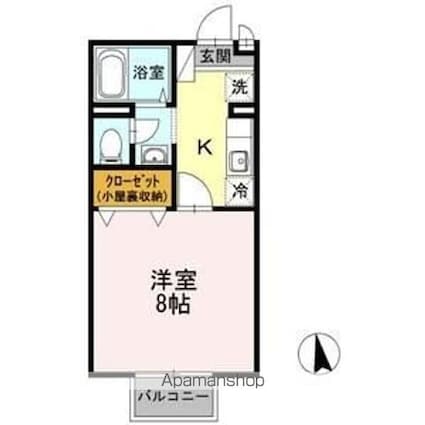 メゾン・リベルテ　Ａ[1K/26.71m2]の間取図