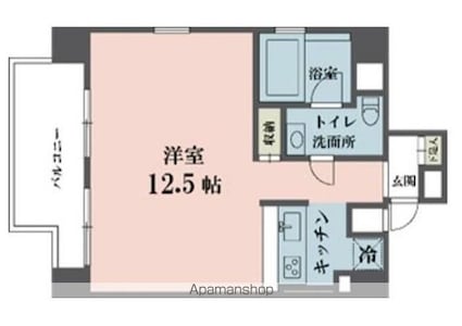アムス四谷三丁目[1K/38.75m2]の間取図