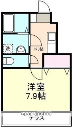 Ｃｏｃｏｒｉｚｅ　Ａ棟[1K/26.17m2]の間取図