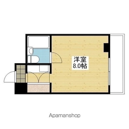 三光ガスビル[1R/22m2]の間取図