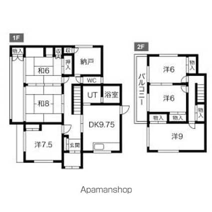 三本柳貸家[6SLDK/145.75m2]の間取図
