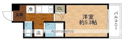 アネーロ壱番館[1K/19.7m2]の間取図