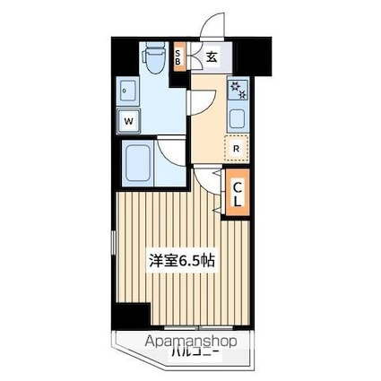 東京都立川市富士見町１丁目[1K/21.94m2]の間取図