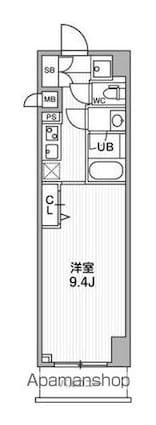 ＡＬＴＥＲＮＡ横濱阪東橋[1K/27.53m2]の間取図