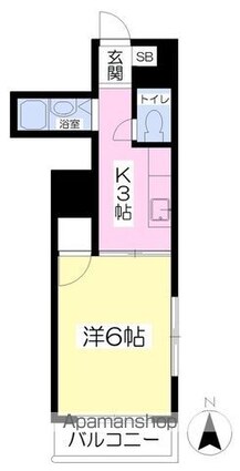 グロリーハイツ重松[1K/17.28m2]の間取図
