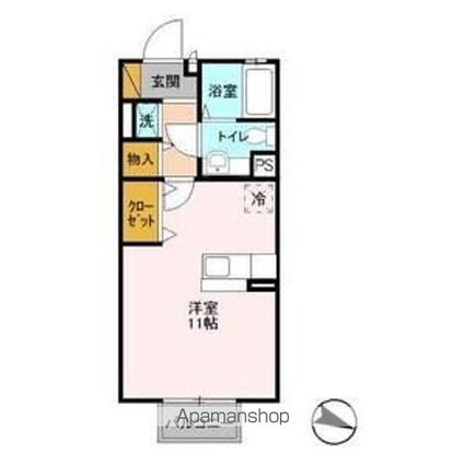 プレジール　Ⅱ[1R/29.91m2]の間取図