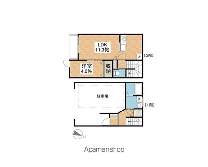 Ｕｌｙｓｓｅｓ小栗[1LDK/41.2m2]の間取図