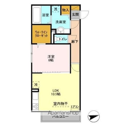 Ａｒｃｏｂａｌｅｎｏ[1LDK/46.17m2]の間取図