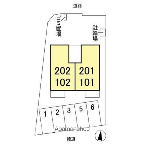 フェリスタ経塚[1LDK/41.26m2]の配置図