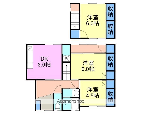 山手町3丁目21-11貸家の間取り写真