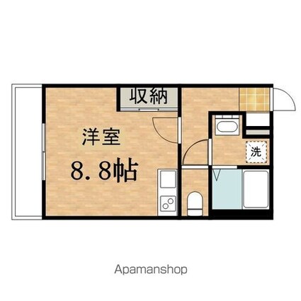 ヒルズ豊田[1R/24.61m2]の間取図