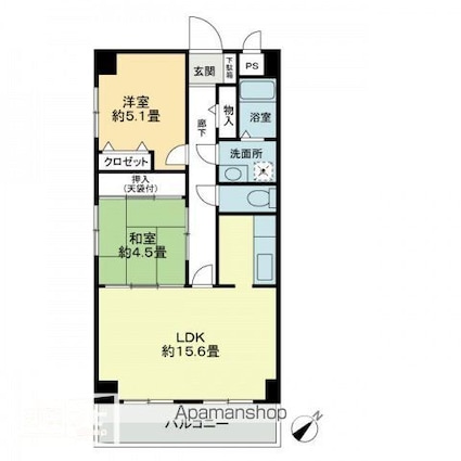 プラージュ司[3DK/62.06m2]の間取図