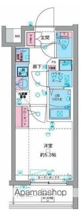 ＧＥＮＯＶＩＡ天王台[1K/20.88m2]の間取図