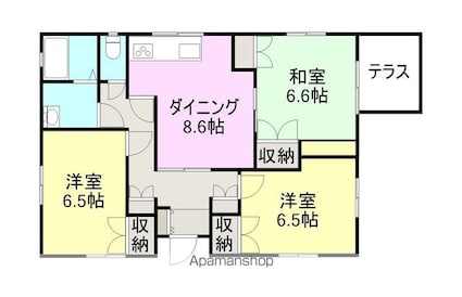 海士江町貸家[3DK/67.49m2]の間取図