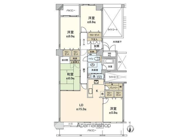 クリスタージュ壱番館の間取り写真