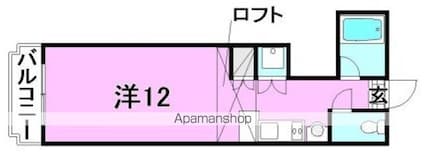 グラン・アール東雲[1R/28.05m2]の間取図