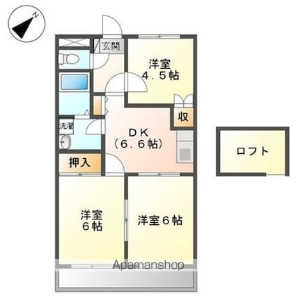 レジデンス・ヒロ[3DK/49.5m2]の間取図