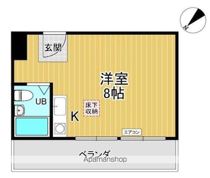 フロンティ松伝[1R/19m2]の間取図