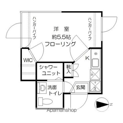 プレール荻窪南[1K/17.9m2]の間取図