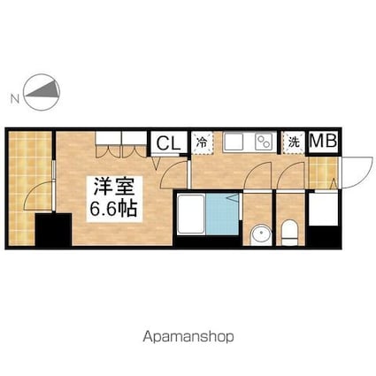 プレサンス上前津ディアシス[1K/23.94m2]の間取図