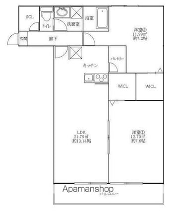 ハイセンチュリー[2LDK/65.91m2]の間取図