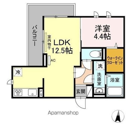 レジデンスＳＵＭＩＨＯＵ　ＩＩＩ[1LDK/40.9m2]の間取図