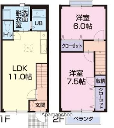 メゾングリンピア[2LDK/59.64m2]の間取図