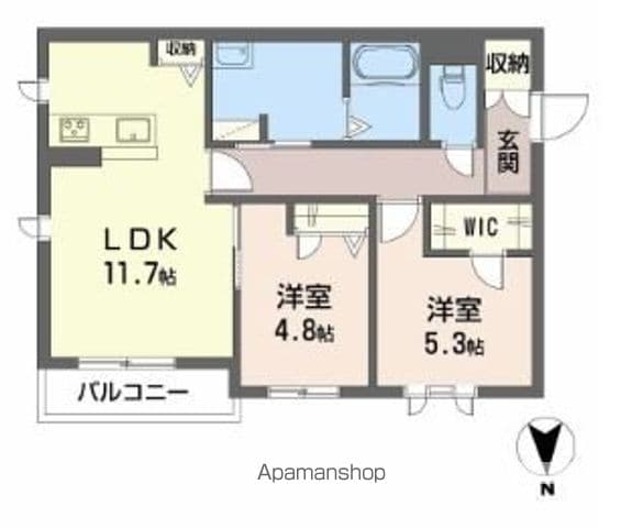 【岩出市川尻のアパートの間取り】