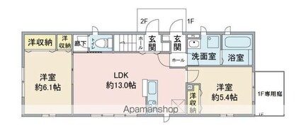 東京都国分寺市新町１丁目[2LDK/55.56m2]の間取図