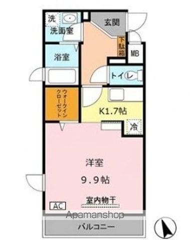 中央本線 立川駅 徒歩3分 5階建 築18年の間取り写真
