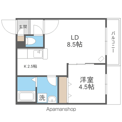 ラパス平岸の間取り写真