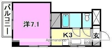 ＭＴハイツ[1K/21.63m2]の間取図