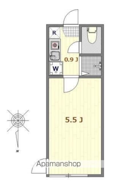 池袋フォワード[1K/14.17m2]の間取図