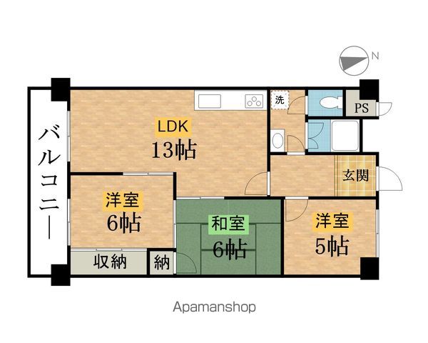 京王北野マンションA棟の間取り写真