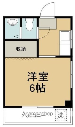 ファニー[1K/17m2]の間取図