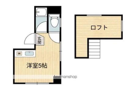 東京都立川市高松町３丁目[1R/12.7m2]の間取図