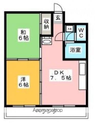 フラワーパレスハラダの間取り写真