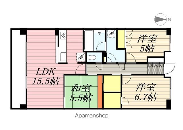 【クレサージュ松戸六高台の間取り】