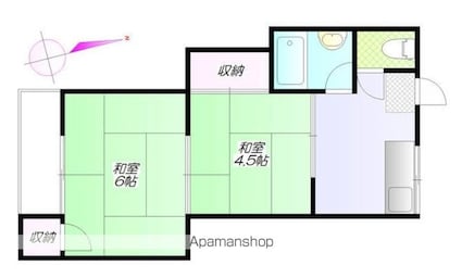メリーハイツ[2K/30.37m2]の間取図