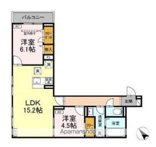 レーヴェ前原町 103 ｜ 東京都小金井市前原町５丁目14-28（賃貸アパート2LDK・1階・61.62㎡） その2