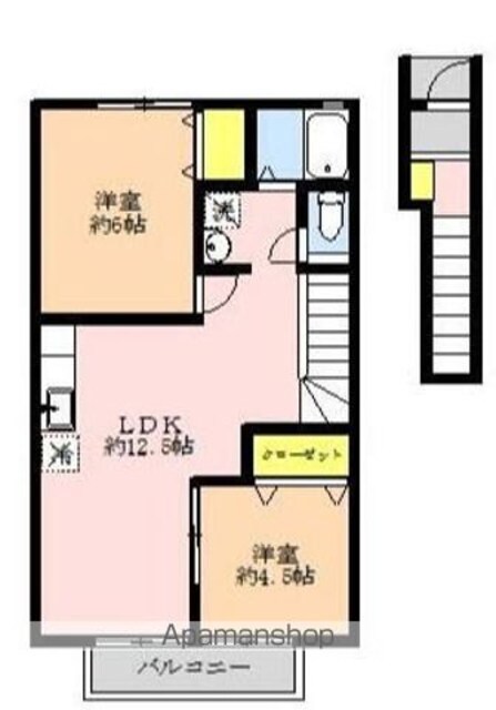 ブルーウッドＡ[2LDK/49.68m2]の間取図