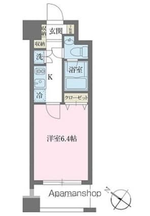 ＫＤＸレジデンス森下千歳[1K/21.28m2]の間取図