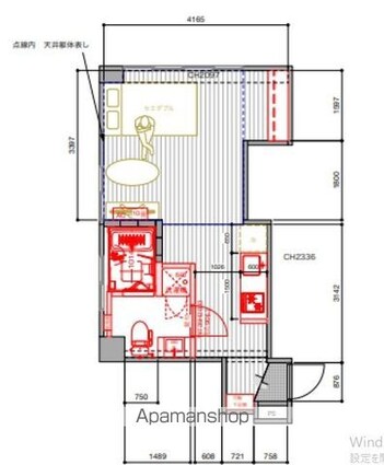 慶応マンション[1DK/27.45m2]の間取図