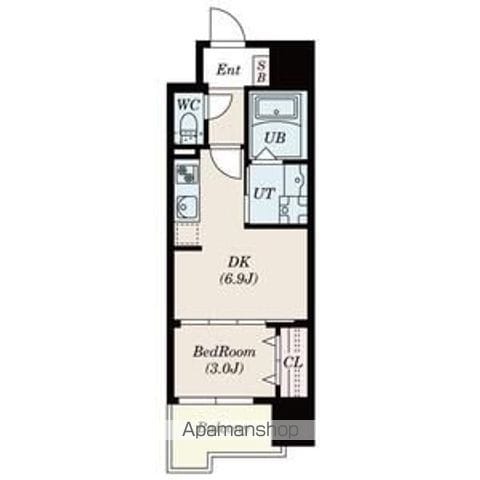 SーRESIDENCE六ツ門ABREASTIIの間取り写真