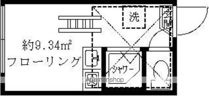 フェリスリオン[1R/9.34m2]の間取図