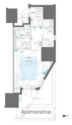 ＺＯＯＭ信濃町[1K/33.24m2]の間取図