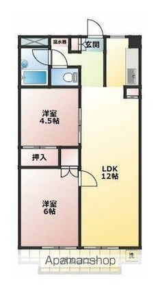 小根本コンド[2LDK/48m2]の間取図