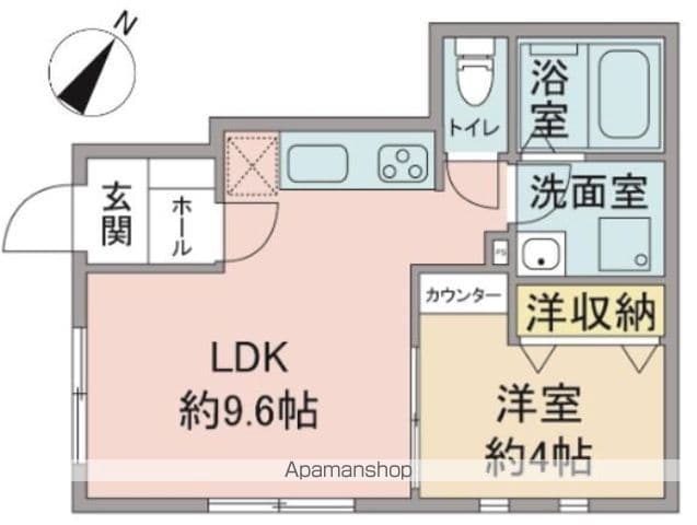 八王子市東中野のアパートの間取り