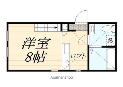 プリマ麗賓館[1R/22.65m2]の間取図