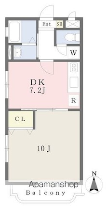 ヴィオラ[1DK/39.99m2]の間取図